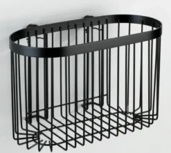 Wenko classic plus dusjhylle sort (stor)