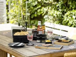 Wenko outdoor elo 4 stk. dip-skål m/ bakke sort