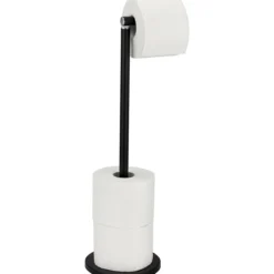 Wenko papir- og reserverullholder, sort