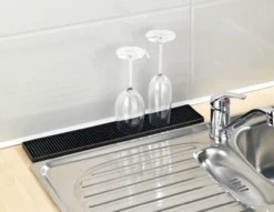 Wenko slim dreneringsmatte 42x8 cm - sort