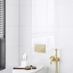 White glossy rectified 30x60 9,5mm